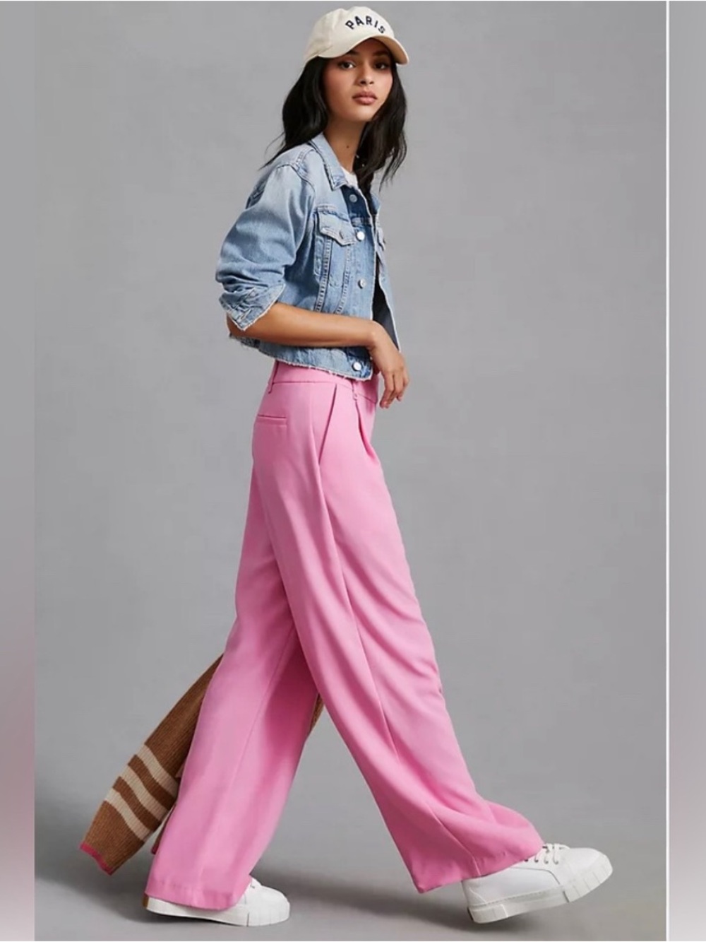 NWT Anthropologie x Exquise Carnation Flared Trousers in Pink/Rose
